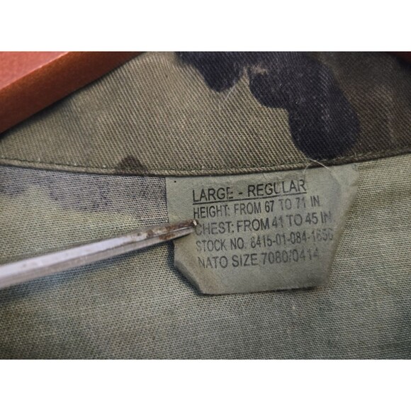 US Army Coat Combat Woodland Camouflage 8415-01-084-1656 Large Regular Hunting - Picture 7 of 11